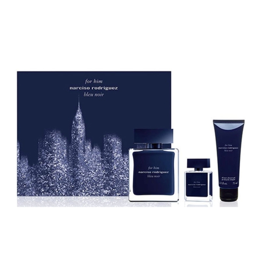 SET NARCISO RODRIGUEZ FOR HIM BLEU NOIR 100ML + MINI 10ML + BATH BODY 75ML